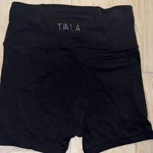 High-Waist Black Performance Shorts